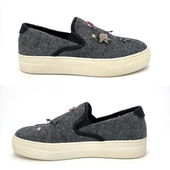Steven by Steve Madden Gerry Sneakers Size 7 Gray Platform Skater Charms New - Picture 2 of 10